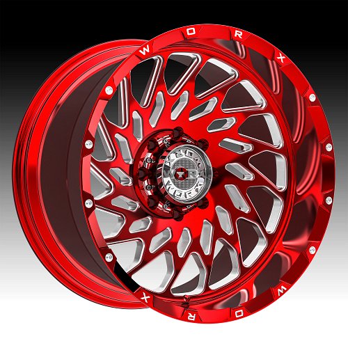 Worx Offroad Forged WF820RT Red Milled Custom Truck Wheels 1